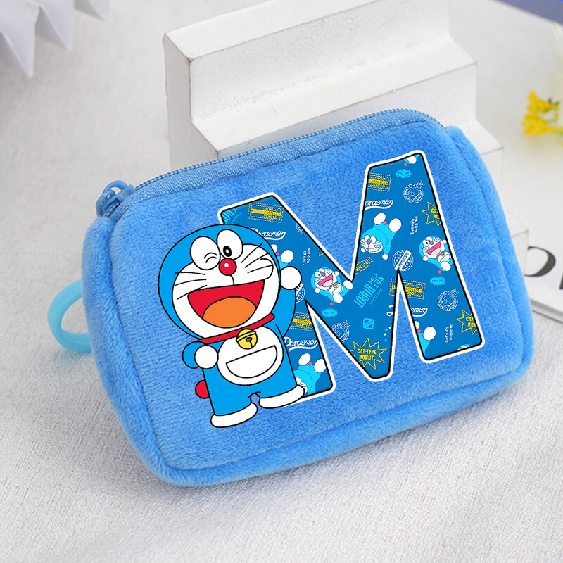 Event Z - กระเป๋าใส่เหรียญลายโดราเอมอน สีฟ้า การ์ตูน A-Z กระเป๋าสตางค์มินิ น่ารัก