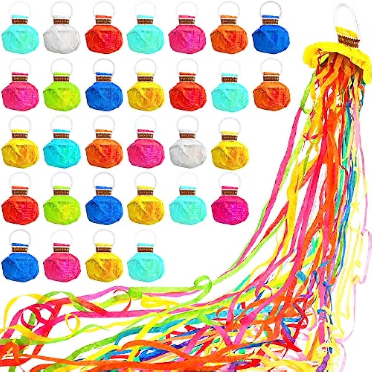 Confetti Cannon Tube - 10 ชิ้น Poppers มือโยนลําแสง Confetti โยนลําแสงกระดาษมือโยนริบบิ้นสําหรับงานแต่งงานวันเกิด