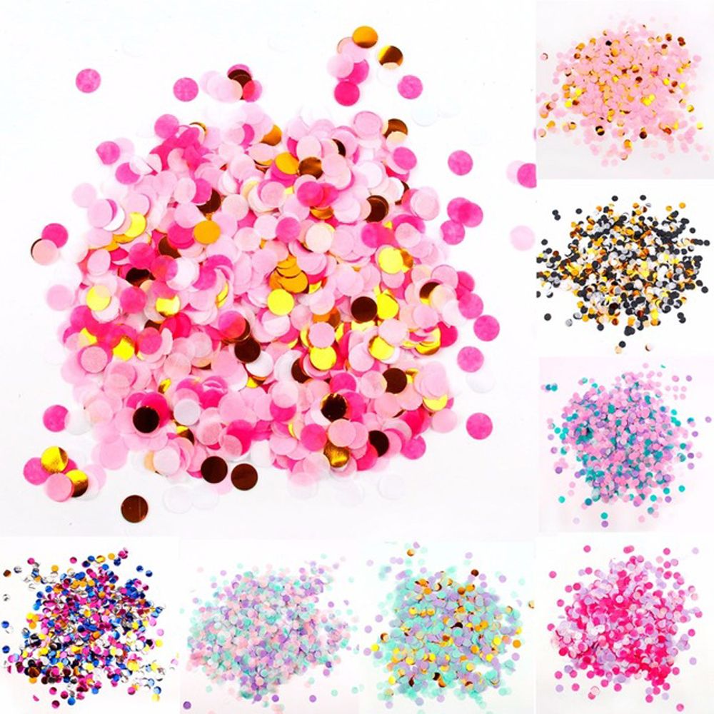 Confetti Cannon Tube - 10 กรัม/ถุงรอบ Confetti กระดาษทิชชูจุดสีชมพูบรรจุบอลลูน Baby Shower