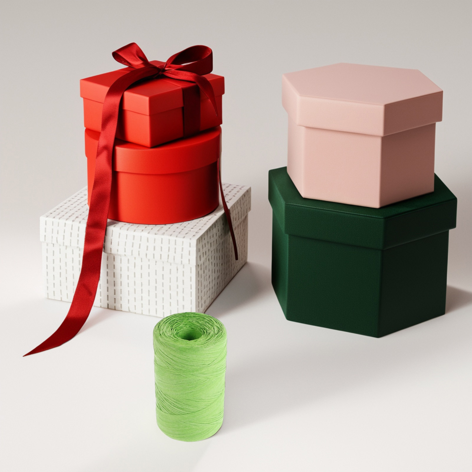 Papercraft Supply Ribbon - ริบบิ้นกระดาษราฟเฟีย สายรัดของขวัญหลากสี สำหรับห่อช่อดอกไม้ ผูกกล่องของขวัญ และอุปกรณ์งานฝีมือ DIY