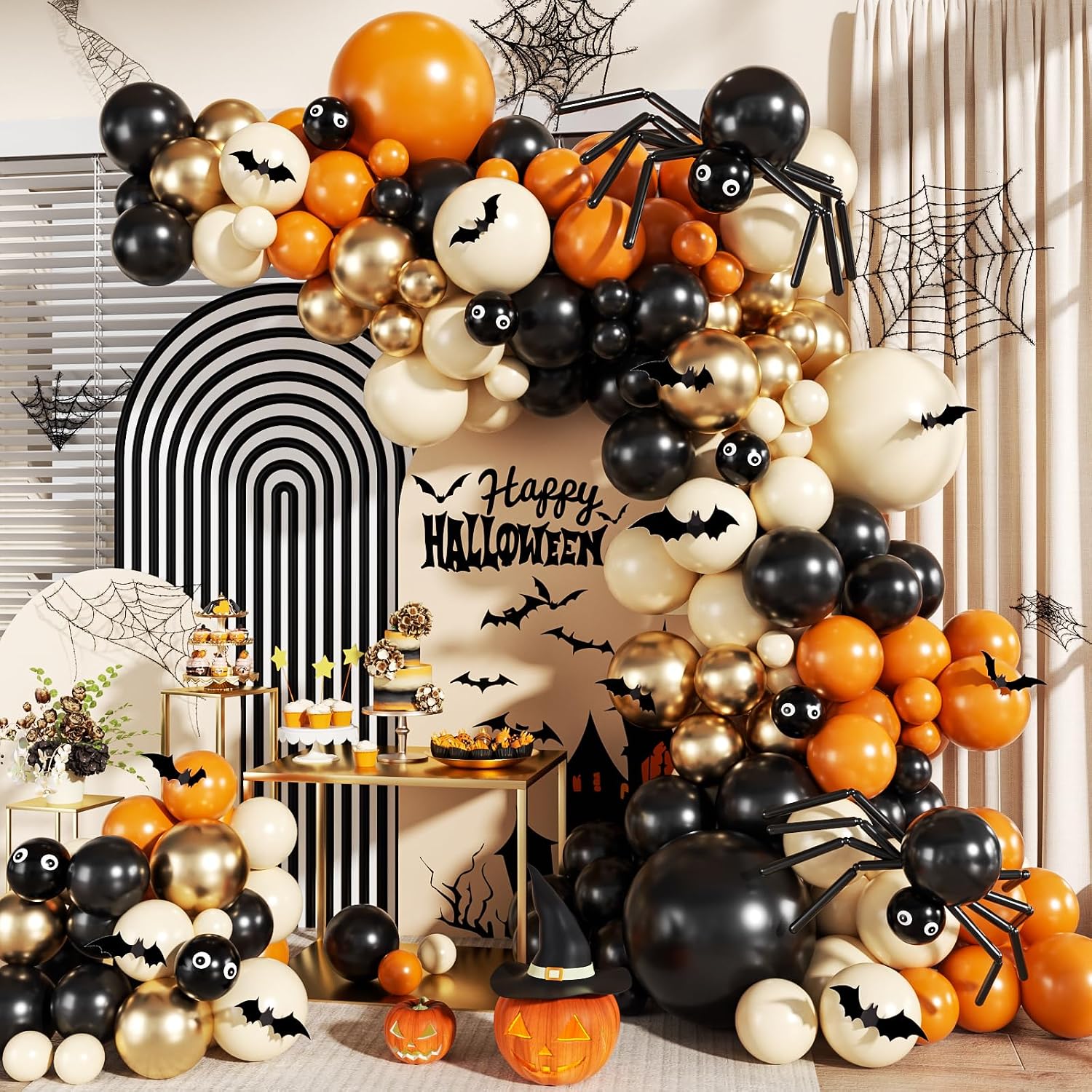 Balloon Arch Kit - ชุดซุ้มลูกโป่งฮาโลวีน สำหรับตกแต่งงานปาร์ตี้ฮาโลวีน ทั้งในร่มและกลางแจ้ง