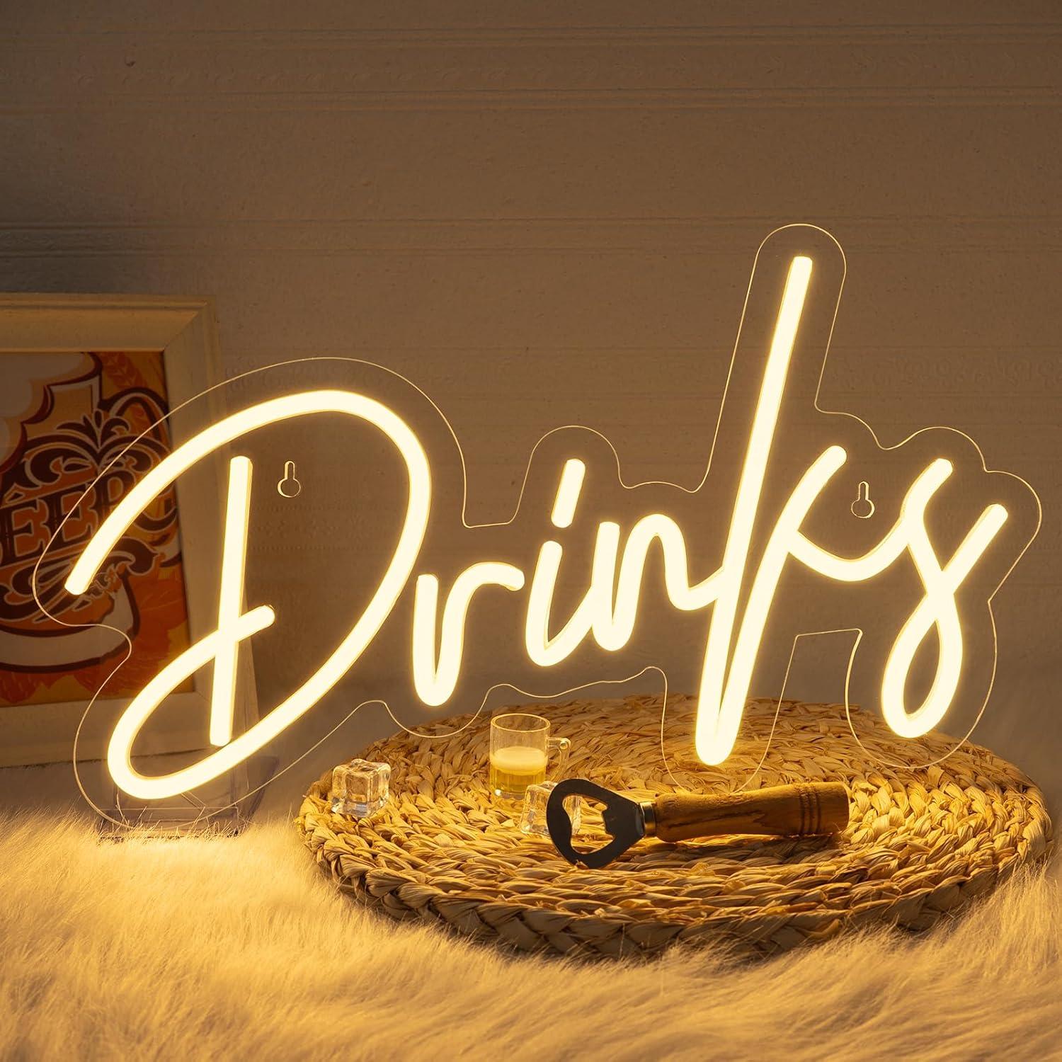Neon Sign Party - ป้ายไฟนีออน LED รูปเครื่องดื่ม สำหรับตกแต่งผนัง บาร์ ร้านอาหาร