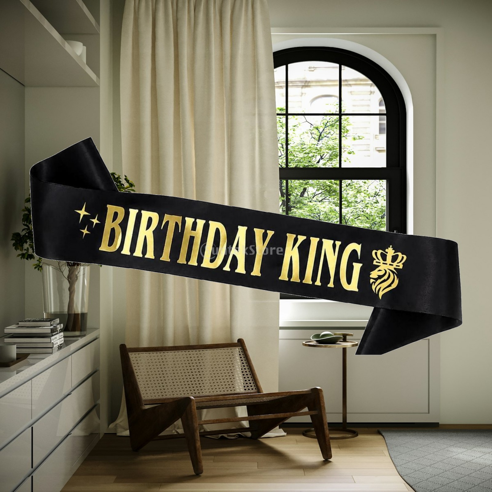 มงกุฎปาร์ตี้กลิตเตอร์ สายคาดเอ - Birthday Sash Glitter บทวิจารณ์และราคา