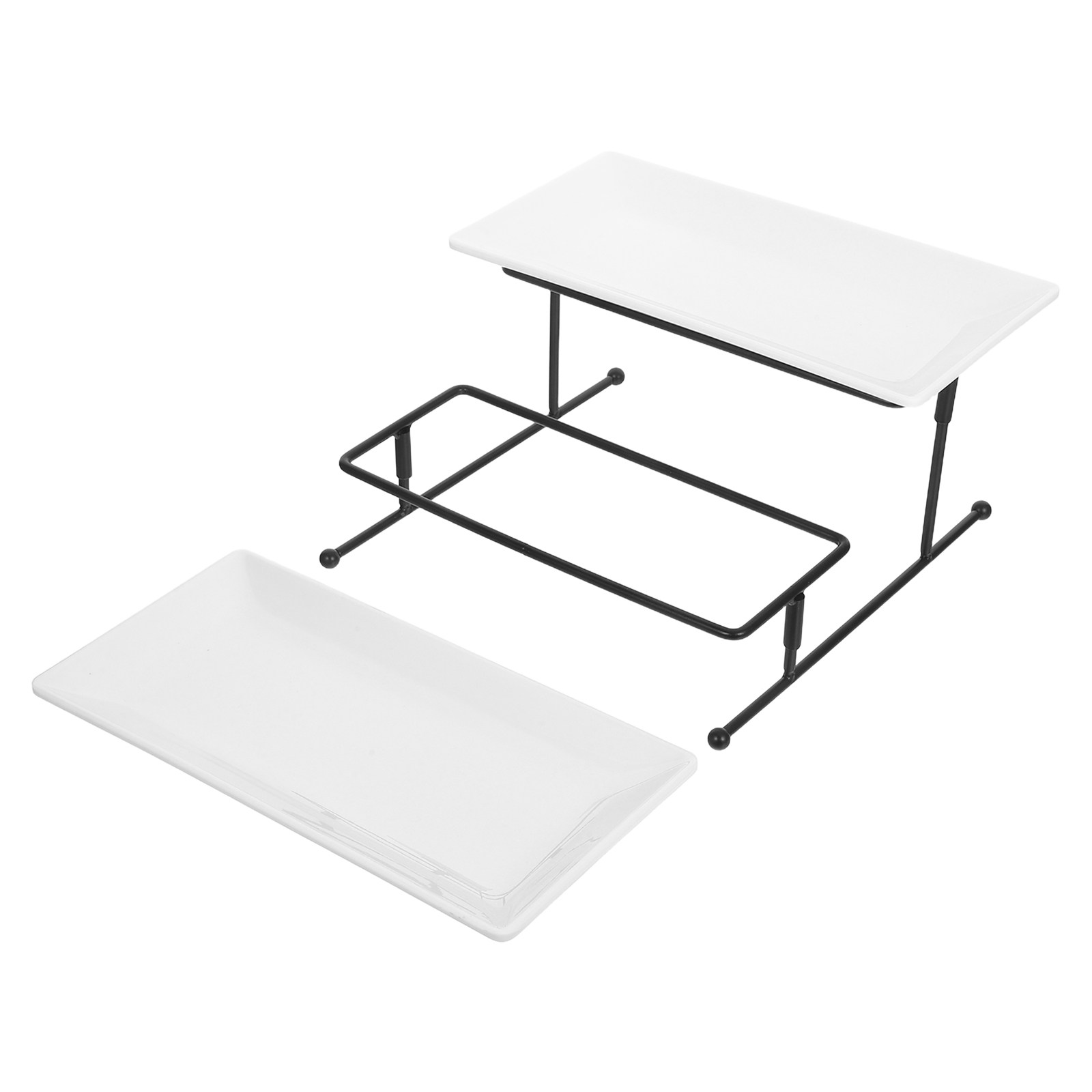 แท่นวางเค้กสองชั้น พลาสติกสีขา - Cupcake Stand Tier บทวิจารณ์และราคา