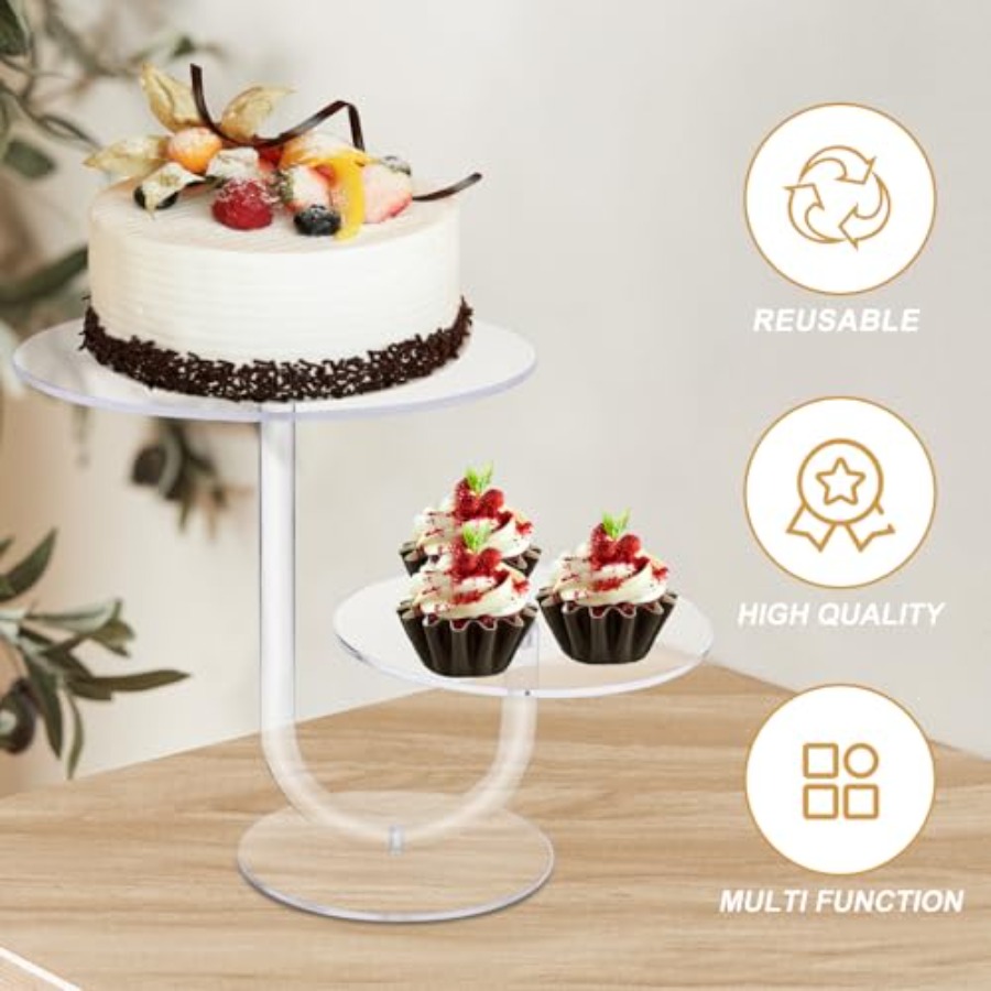 ชั้นวางเค้กอะคริลิคใส 2 ชั้น ส - Cupcake Stand Tier บทวิจารณ์และราคา