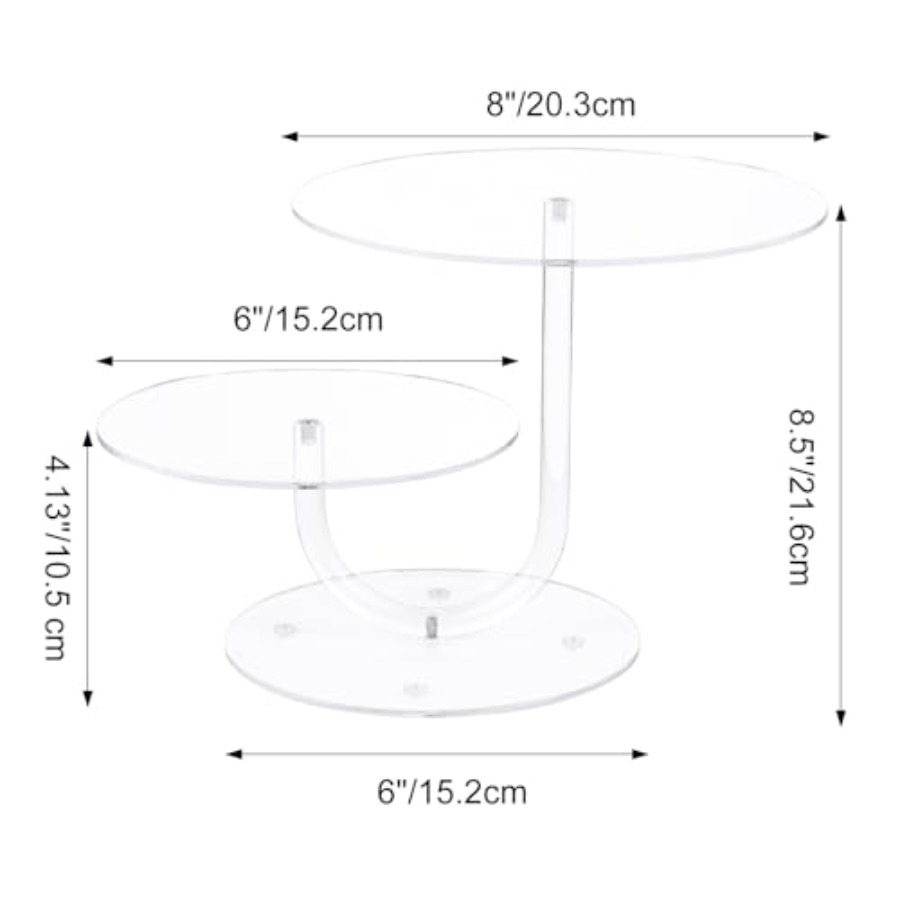 ชั้นวางเค้กอะคริลิคใส 2 ชั้น ส - Cupcake Stand Tier บทวิจารณ์และราคา