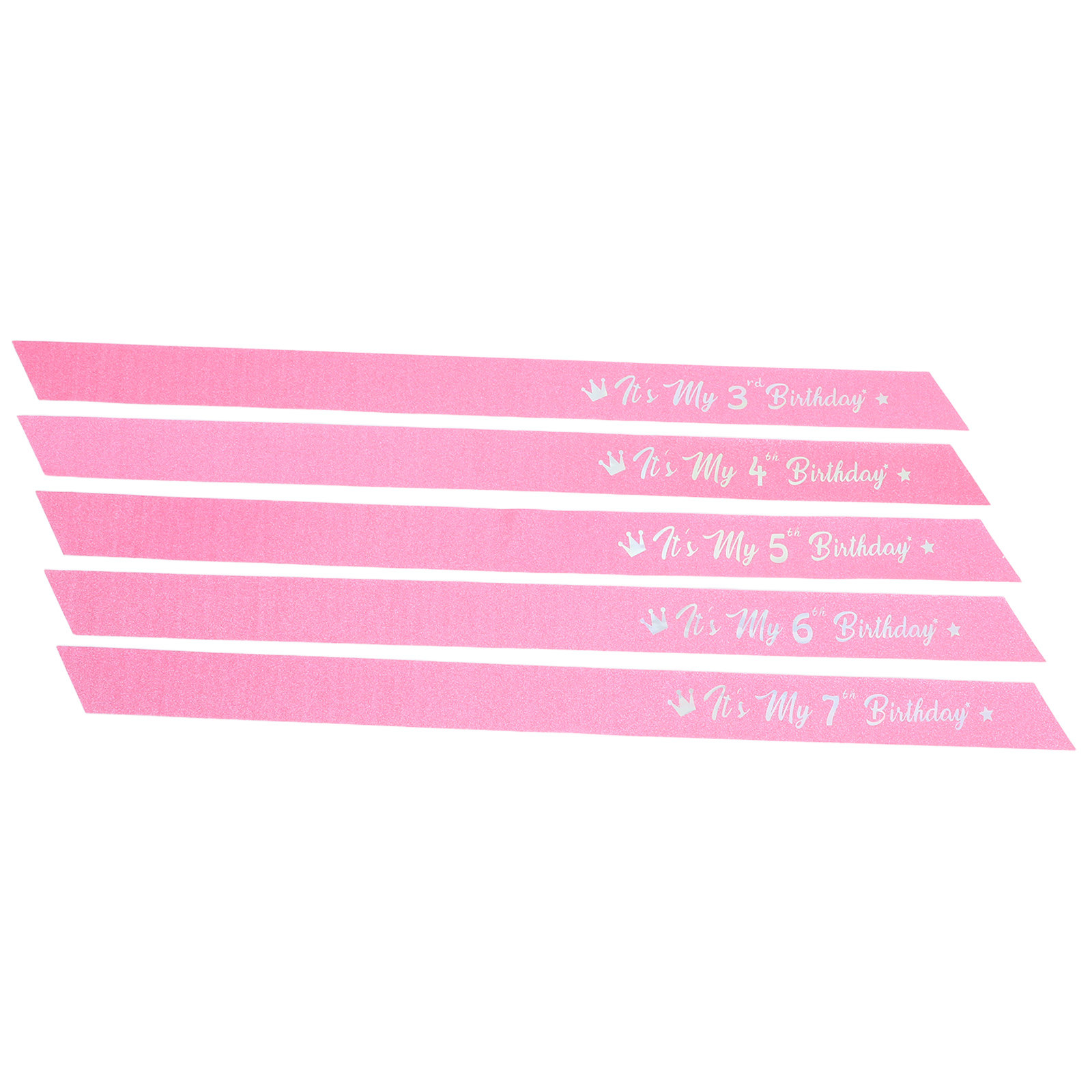 ชุดผ้าคาดเอววันเกิดสีชมพูกลิตเ - Birthday Sash Glitter บทวิจารณ์และราคา