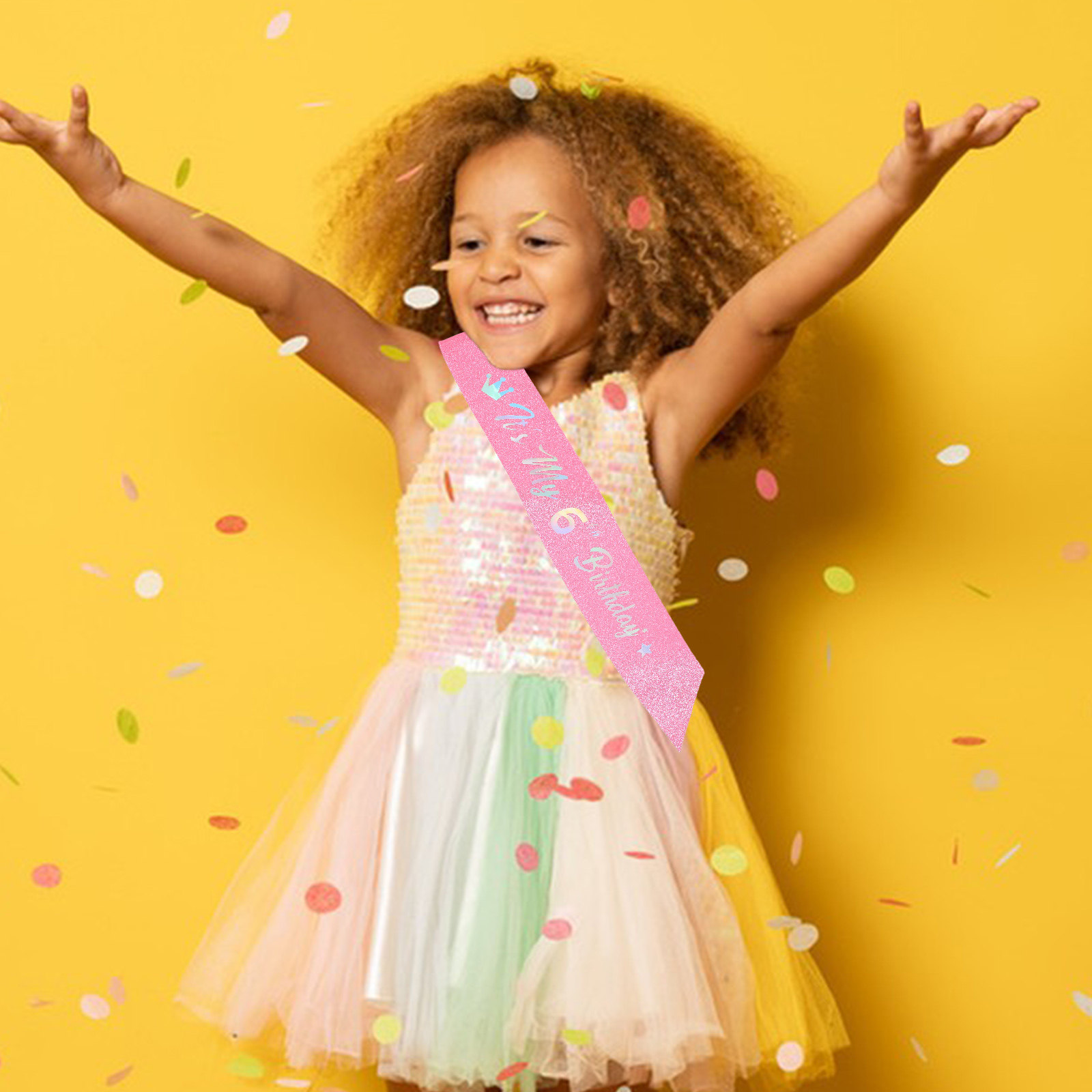 ชุดผ้าคาดเอววันเกิดสีชมพูกลิตเ - Birthday Sash Glitter บทวิจารณ์และราคา