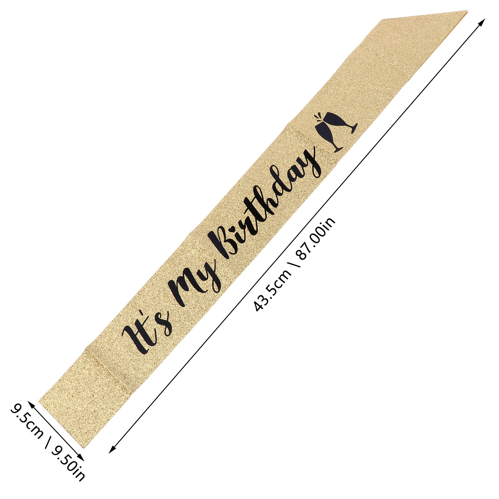 1 ชิ้น สายสะพายไหล่ผ้ากลิตเตอร - Birthday Sash Glitter บทวิจารณ์และราคา