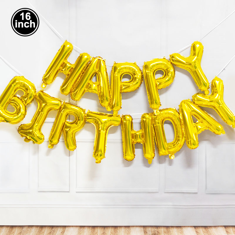ชุดลูกโป่งตกแต่งวันเกิด สีชมพู - Party Banner Gold บทวิจารณ์และราคา