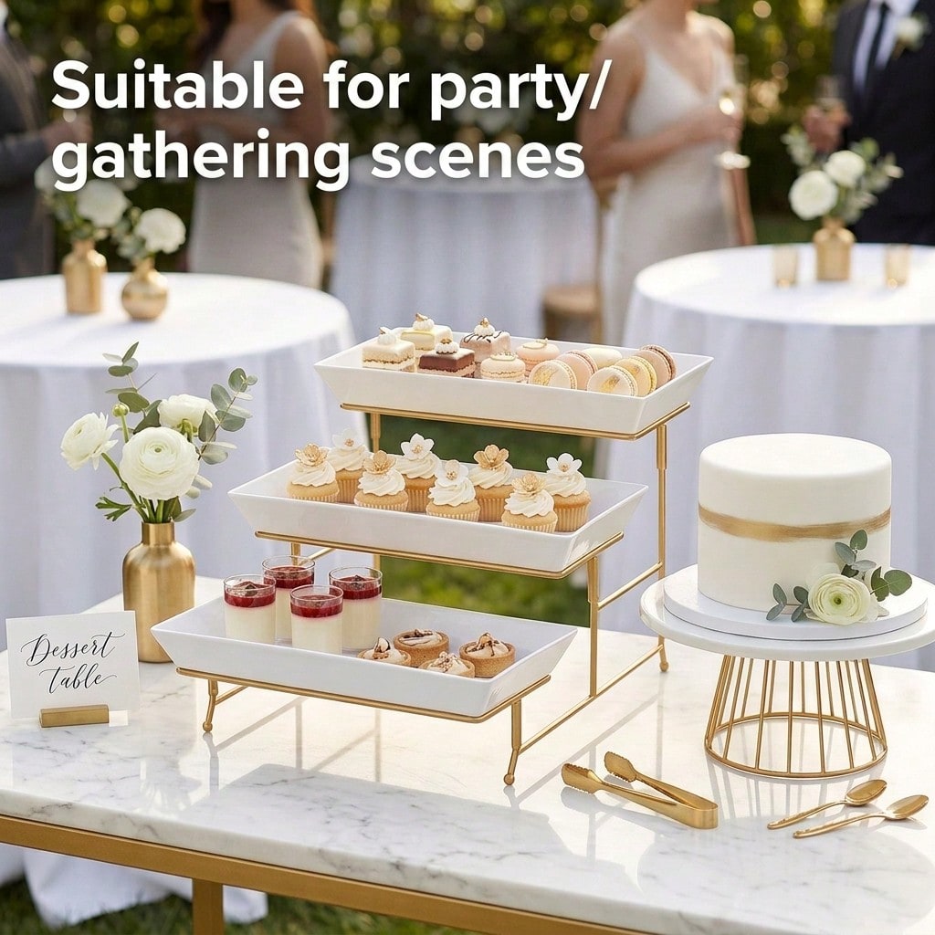 BLAGEPORT ชุดวางขนม 3 ชั้น 1 ช - Cupcake Stand Tier บทวิจารณ์และราคา