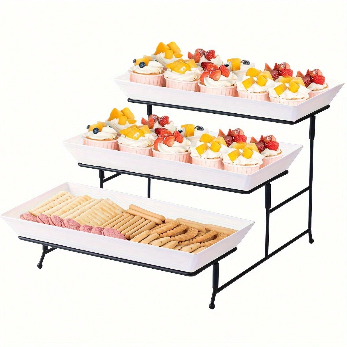 BLAGEPORT ชุดวางขนม 3 ชั้น 1 ช - Cupcake Stand Tier บทวิจารณ์และราคา