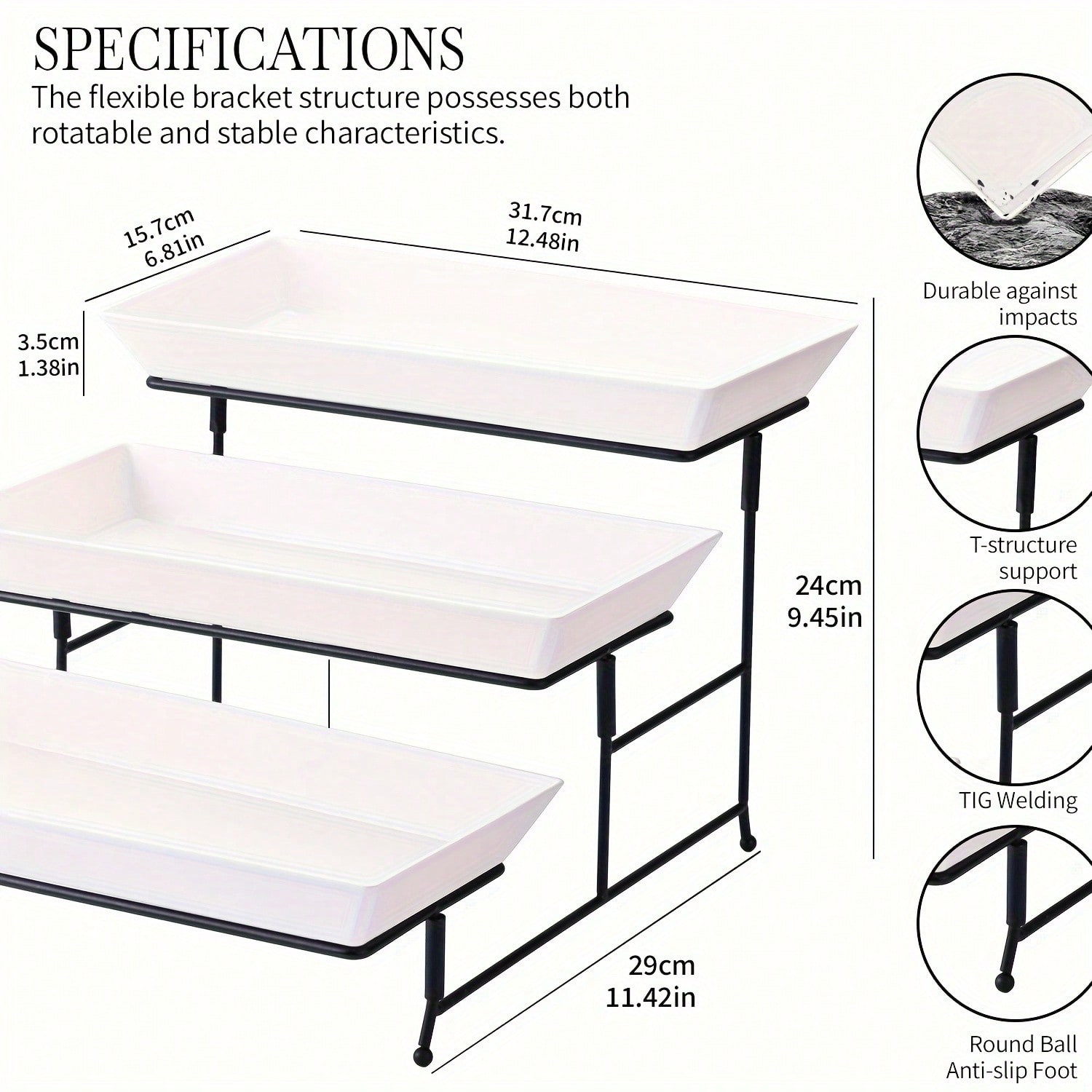 BLAGEPORT ชุดวางขนม 3 ชั้น 1 ช - Cupcake Stand Tier บทวิจารณ์และราคา