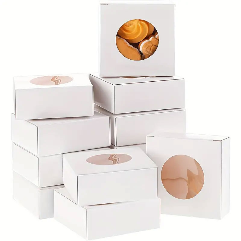30/50pcs กล่องกระดาษคราฟท์ใสหน - Event Party Box บทวิจารณ์และราคา
