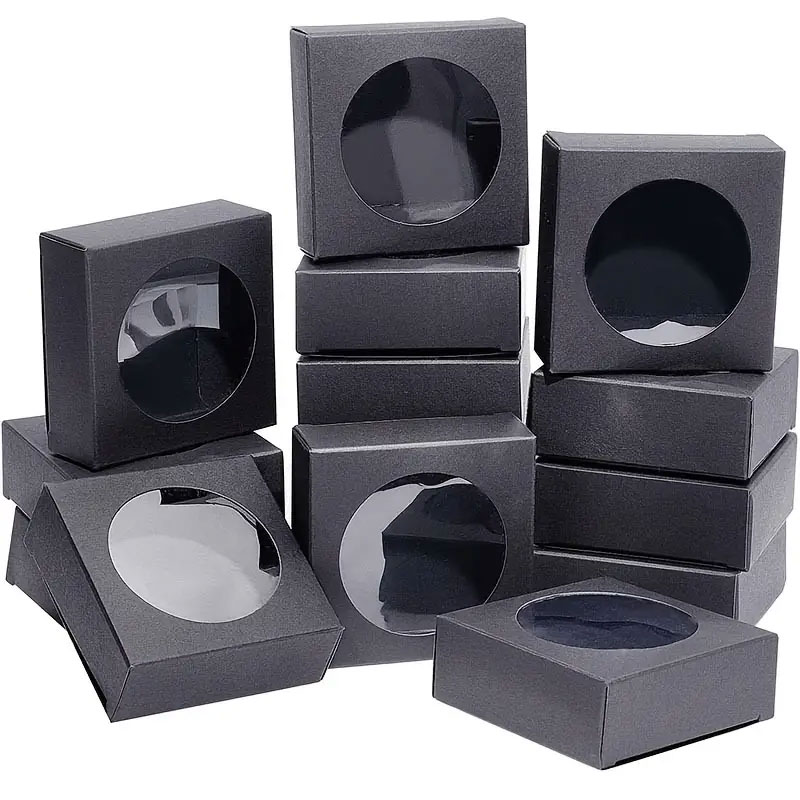 30/50pcs กล่องกระดาษคราฟท์ใสหน - Event Party Box บทวิจารณ์และราคา