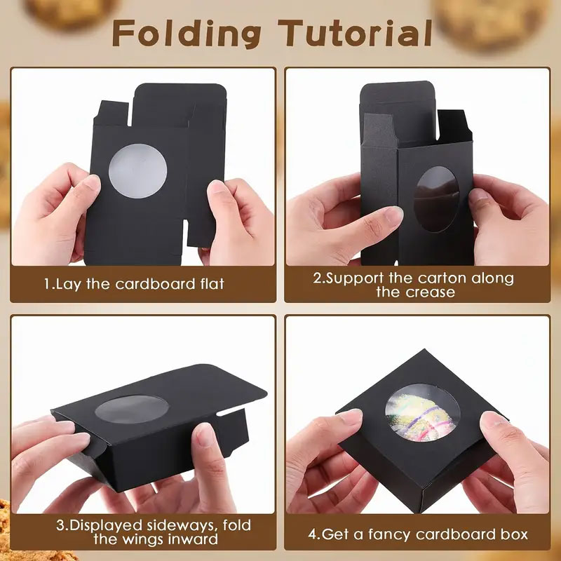 30/50pcs กล่องกระดาษคราฟท์ใสหน - Event Party Box บทวิจารณ์และราคา
