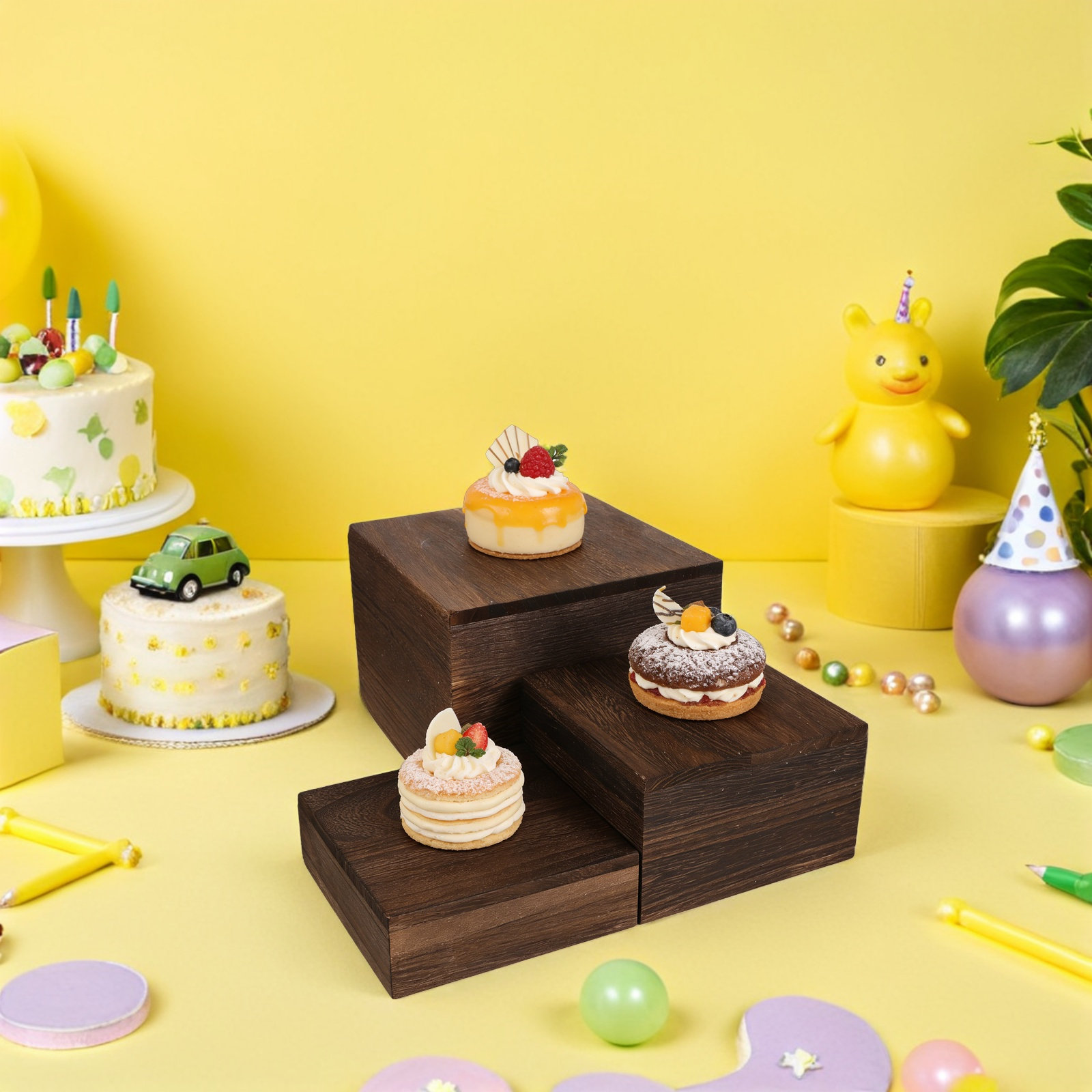ชุดขาตั้งเค้กไม้ 3 ชิ้น สไตล์ช - Cupcake Stand Tier บทวิจารณ์และราคา