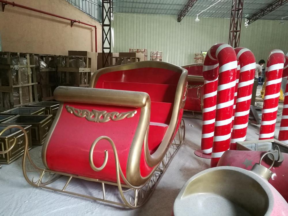 เลื่อนซานตาคลอสทำจากไฟเบอร์กลา - Event & Party Supply บทวิจารณ์และราคา