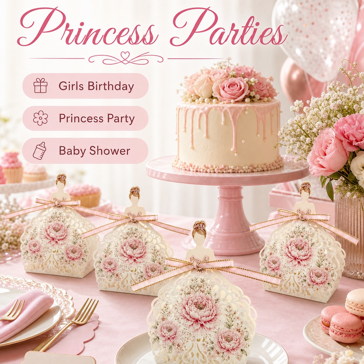 10 ชุดกล่องใส่ขนมแต่งงานแบบเจา - Event Party Box บทวิจารณ์และราคา