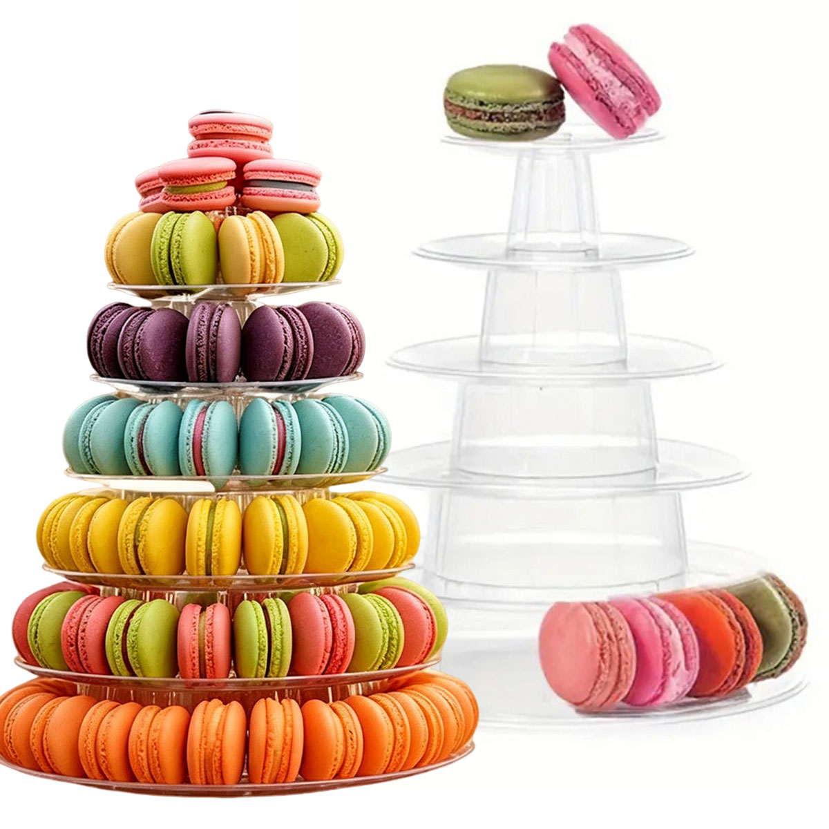 1 ชิ้น 6 ชั้น ชั้นวางเค้กพลาสต - Cupcake Stand Tier บทวิจารณ์และราคา