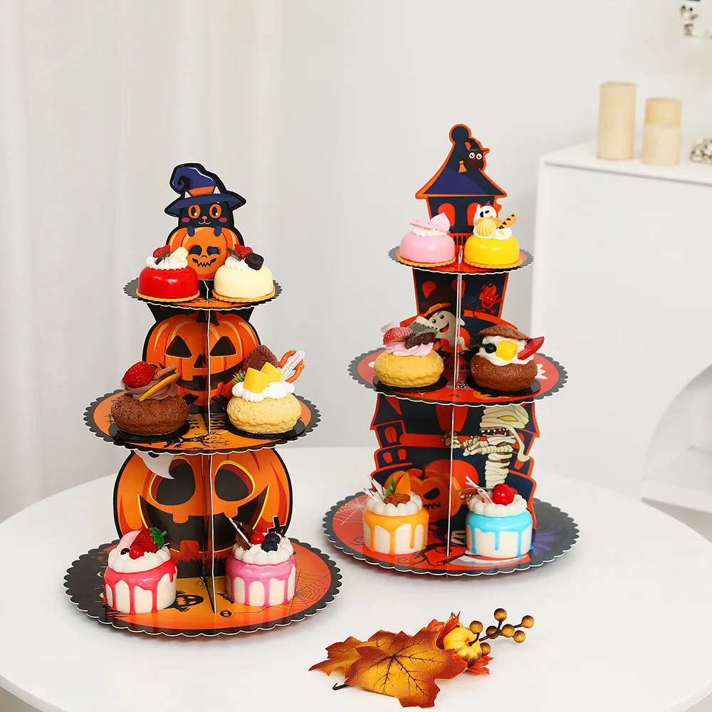ชั้นวางขนม 3 ชั้นสำหรับฮาโลวีน - Cupcake Stand Tier บทวิจารณ์และราคา