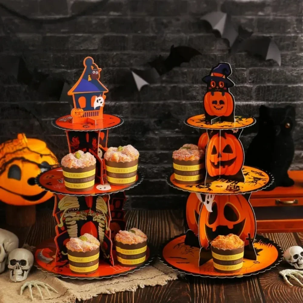 ชั้นวางขนม 3 ชั้นสำหรับฮาโลวีน - Cupcake Stand Tier บทวิจารณ์และราคา