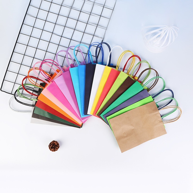 10/20PCS ถุงกระดาษคราฟท์สีสันส - Event Party Shop บทวิจารณ์และราคา