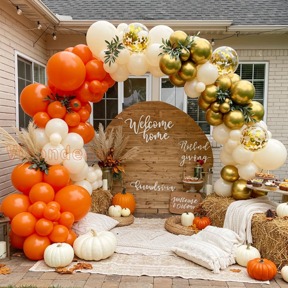 ชุดซุ้มลูกโป่งสีส้มแบบสองชั้น  - Balloon Arch Kit บทวิจารณ์และราคา