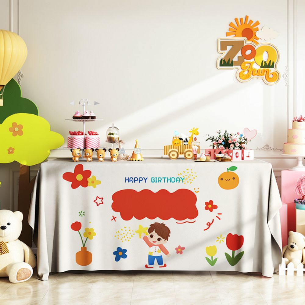 ผ้าปูโต๊ะสำหรับงานเฉลิมฉลอง ตก - Dessert Table Backdrop บทวิจารณ์และราคา