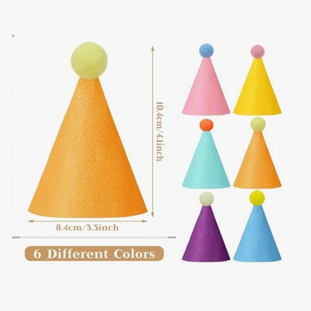 6/12/24 ชิ้น หมวกปาร์ตี้สัตว์เ - Party Hat Cone บทวิจารณ์และราคา